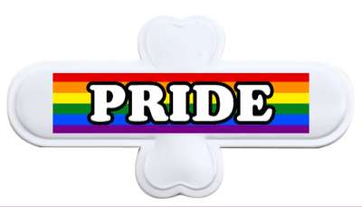 colors lgbt lgbtq rainbow pride bold stickers, magnet