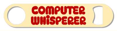 computer whisperer geek joke stickers, magnet