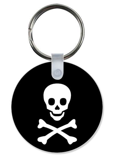 cool skull and crossbones pirate symbol stickers, magnet