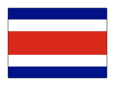 country flag national costa rica stickers, magnet
