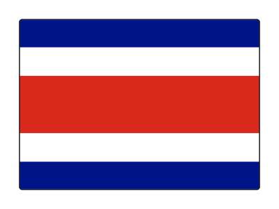country flag national costa rica stickers, magnet