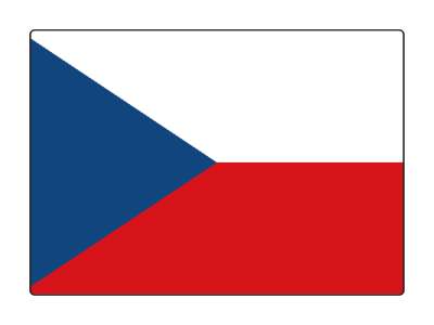 country flag national czech republic stickers, magnet
