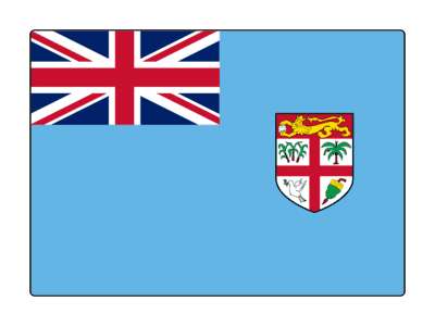country flag national fiji stickers, magnet