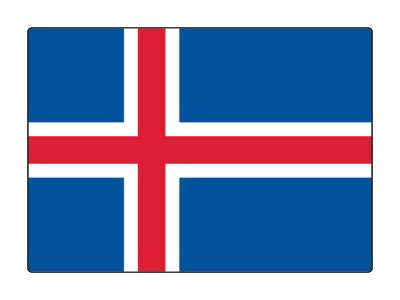 country flag national iceland stickers, magnet