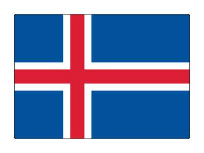 country flag national iceland stickers, magnet