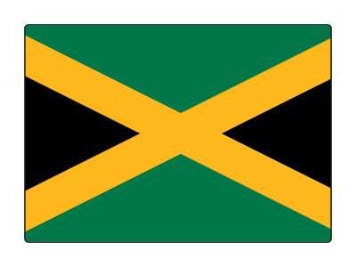 country flag national jamaica jamaican stickers, magnet