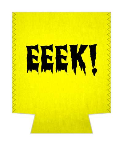 creepy eeek halloween scream yellow stickers, magnet
