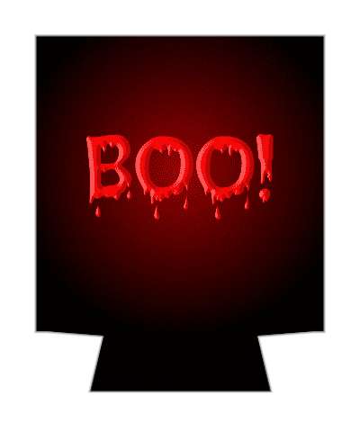 creepy fun boo bevel black stickers, magnet