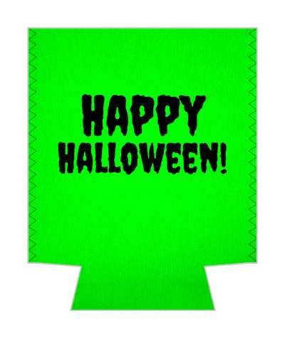 creepy happy halloween fun bright green stickers, magnet