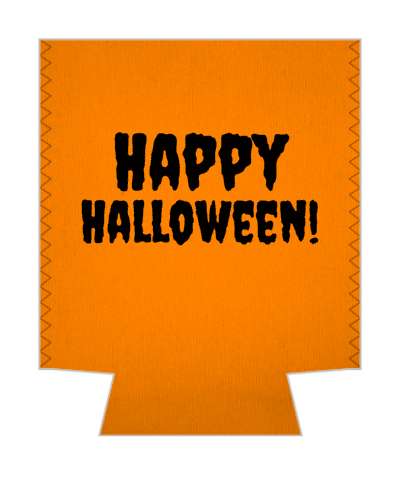 creepy happy halloween fun bright orange stickers, magnet