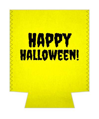 creepy happy halloween fun yellow bright stickers, magnet