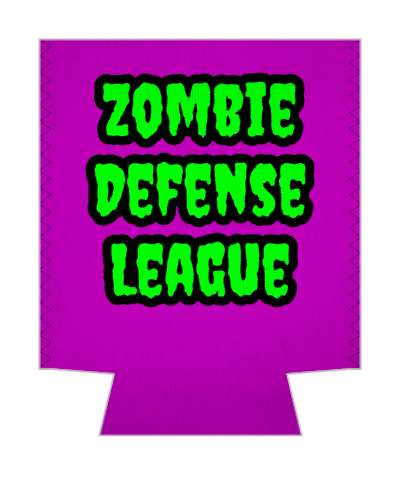creepy purple green zombie defense league stickers, magnet