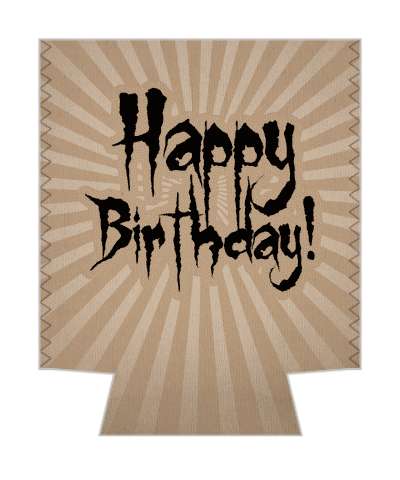creepy tan rays happy birthday stickers, magnet