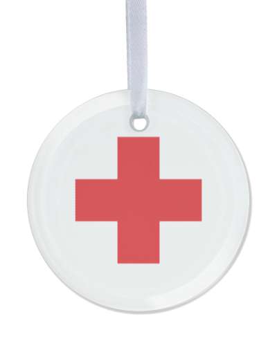 cross symbol red medical emergency health medikit stickers, magnet