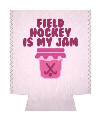 crossed sticks in a jar field hockey is my jam word play stickers, magnet
