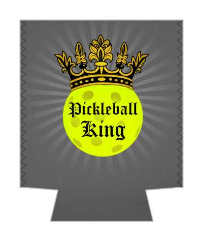 crown grey rays pickleball king stickers, magnet
