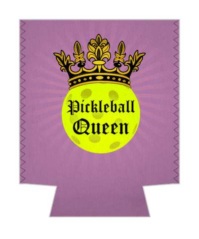 crown plum rays pickleball queen stickers, magnet