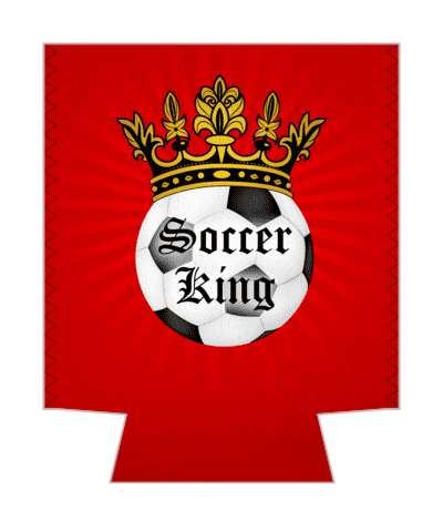 crown rays red soccer king soccerball stickers, magnet