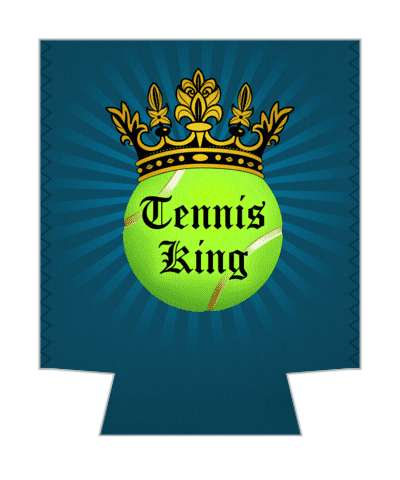 crown rays tennis king tennisball stickers, magnet