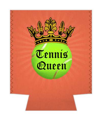 crown rays tennis queen tennisball stickers, magnet
