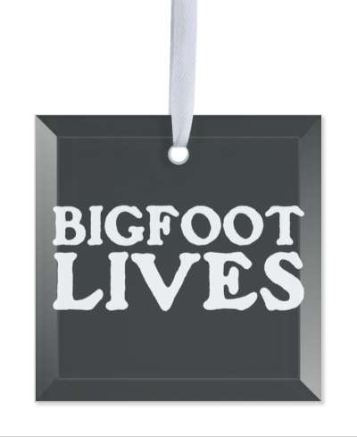 cryptozoology bigfoot lives monster black white stickers, magnet