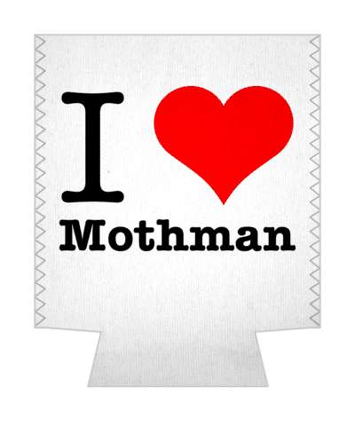 cryptozoology i heart love mothman monster stickers, magnet