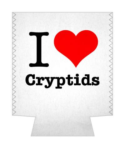 cryptozoology i love cryptids heart stickers, magnet