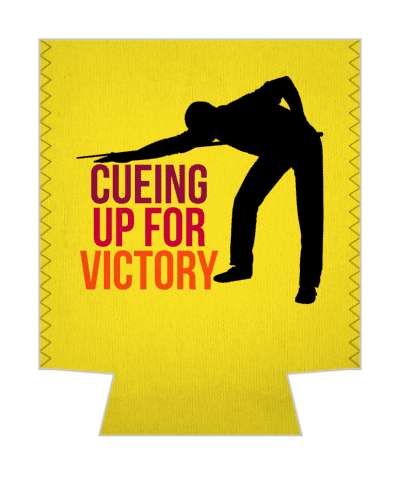 cueing up for victory pool player silhouette stickers, magnet