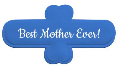 cursive best mother ever award stickers, magnet