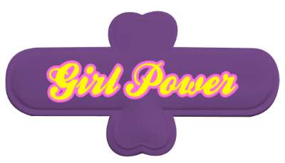 cursive girl power stickers, magnet