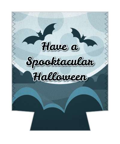 cursive have a spooktacular halloween moon bats stickers, magnet