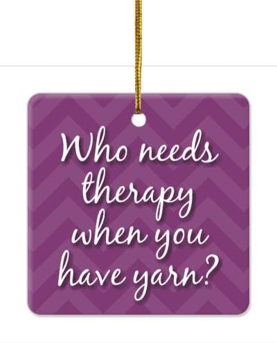 cursive who needs therapy when you have yarn chevron stickers, magnet