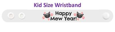 cute cat happy mew year paw prints pun stickers, magnet