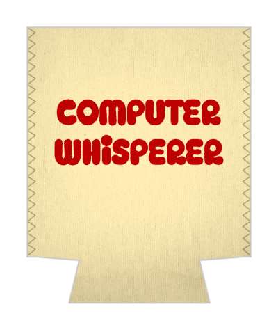 cute computer whisperer stickers, magnet