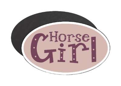cute horse girl horses love stickers, magnet