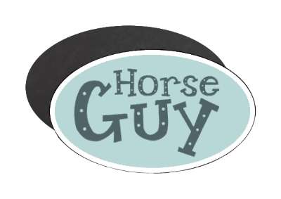 cute horse guy horses love stickers, magnet