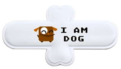 cute i am dog cartoon stickers, magnet