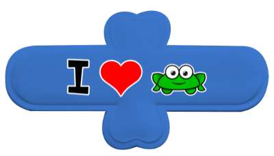 cute i heart frogs stickers, magnet