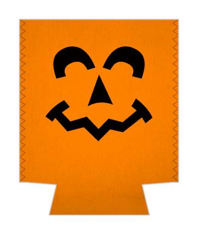 cute jack o lantern pumpkin face smile orange stickers, magnet