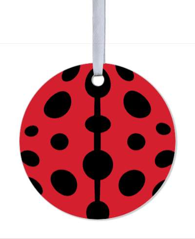 cute ladybug dots and wings red stickers, magnet