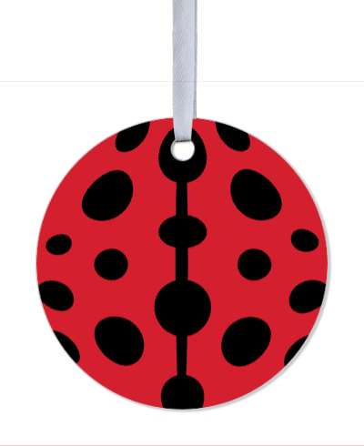 cute ladybug dots and wings red stickers, magnet