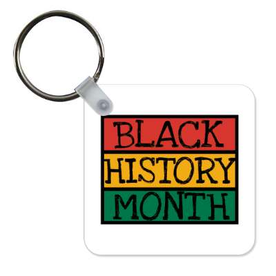 cute rectangles writing black history month stickers, magnet