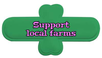 cute support local farms stickers, magnet
