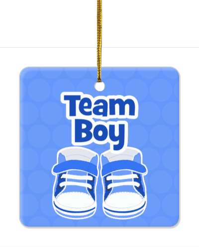 cute team boy baby shoes blue stickers, magnet