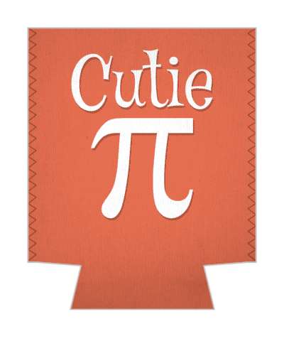 cutie pi symbol pie pun stickers, magnet