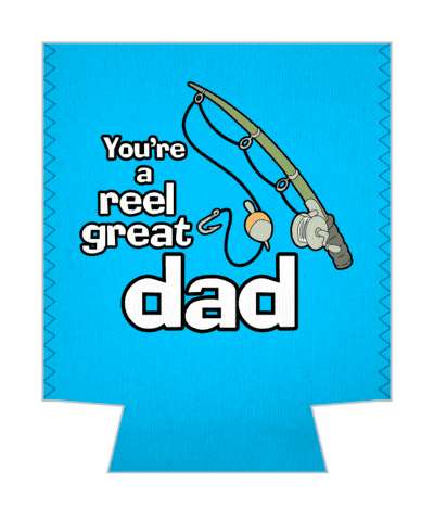 dad joke youre a reel great dad fishing pole pun stickers, magnet
