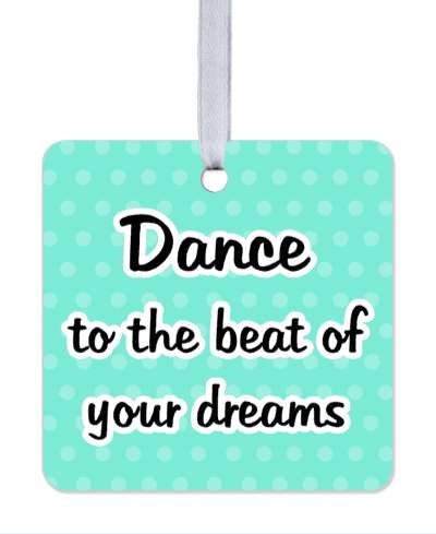 dance to the beat of your dreams polka dots stickers, magnet