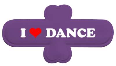 dancing heart i love dance stickers, magnet