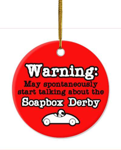 danger symbol red warning may spontaneously start talking about the soapbox derby stickers, magnet