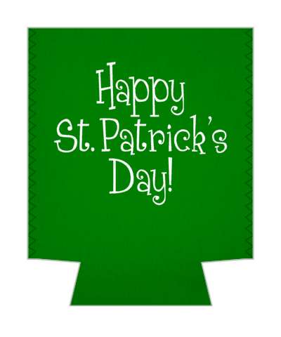 dark green classic happy st patricks day whimsical stickers, magnet